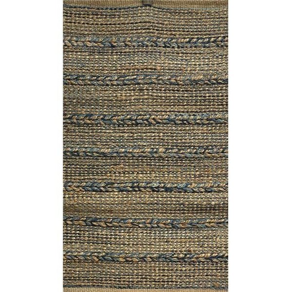 Lr Resources LR Resources RUGSA99640IND5070 5 x 7 ft. Hand-Woven Braided Jute Rectangle Area Rug - Blue RUGSA99640IND5070